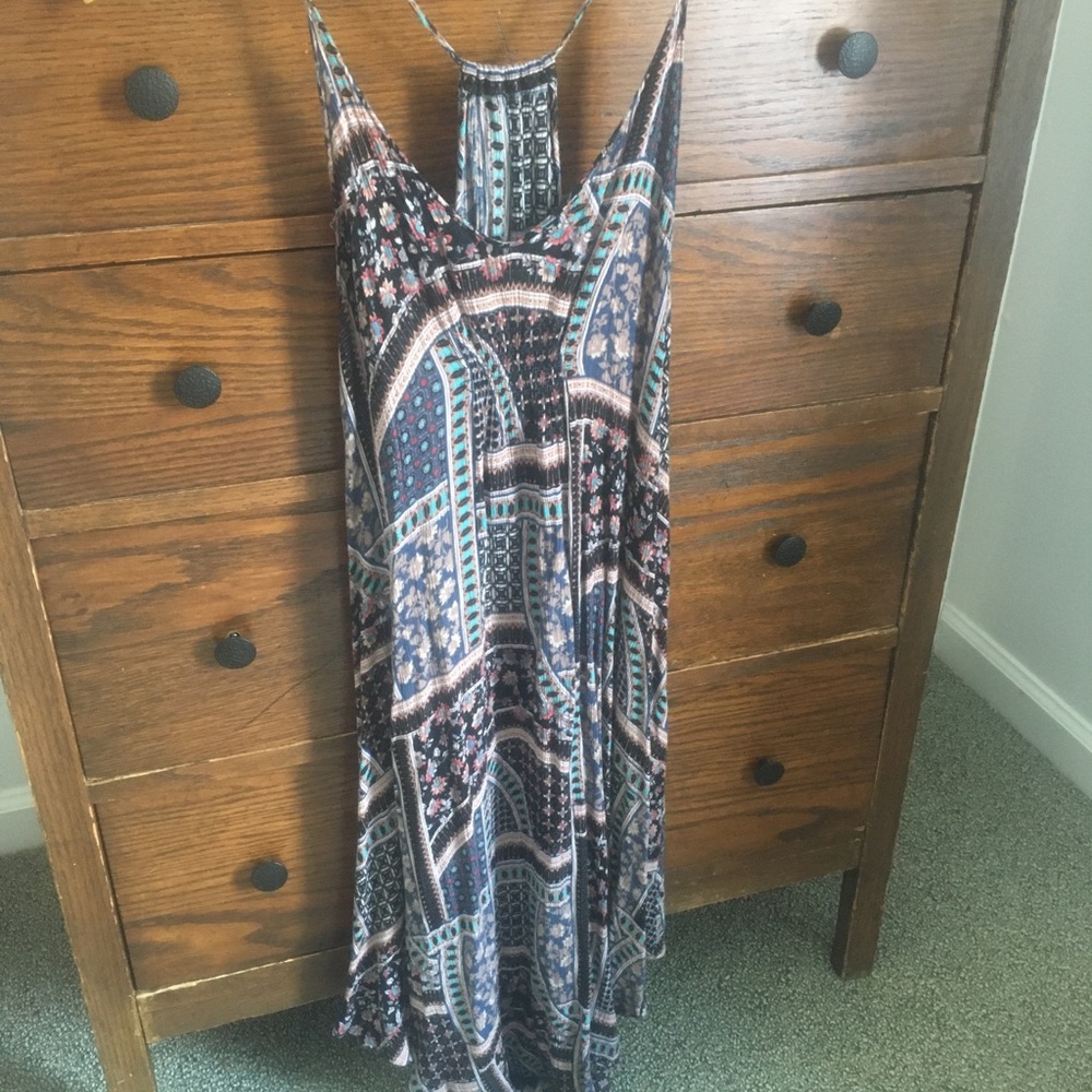 Asymmetrical Paisley Dress